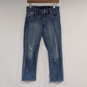 Lucky Brand Sweet Crop Distressed Ankle Jeans Size 0 Waist Size 25